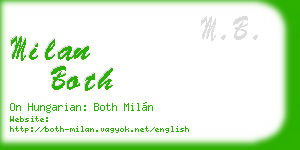 milan both business card